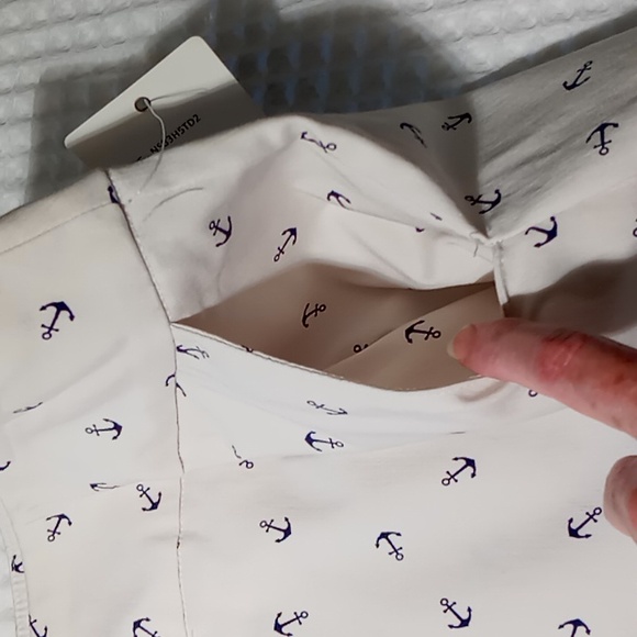 NWT Zac & Rachel Women's Golf Skort White/Navy Anchors Size 18W 2 Pocket - Picture 5 of 12